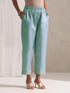 3 Pc SET - Blue Beaded and Embroidered Organza Kurta and Dupatta with Pyjama